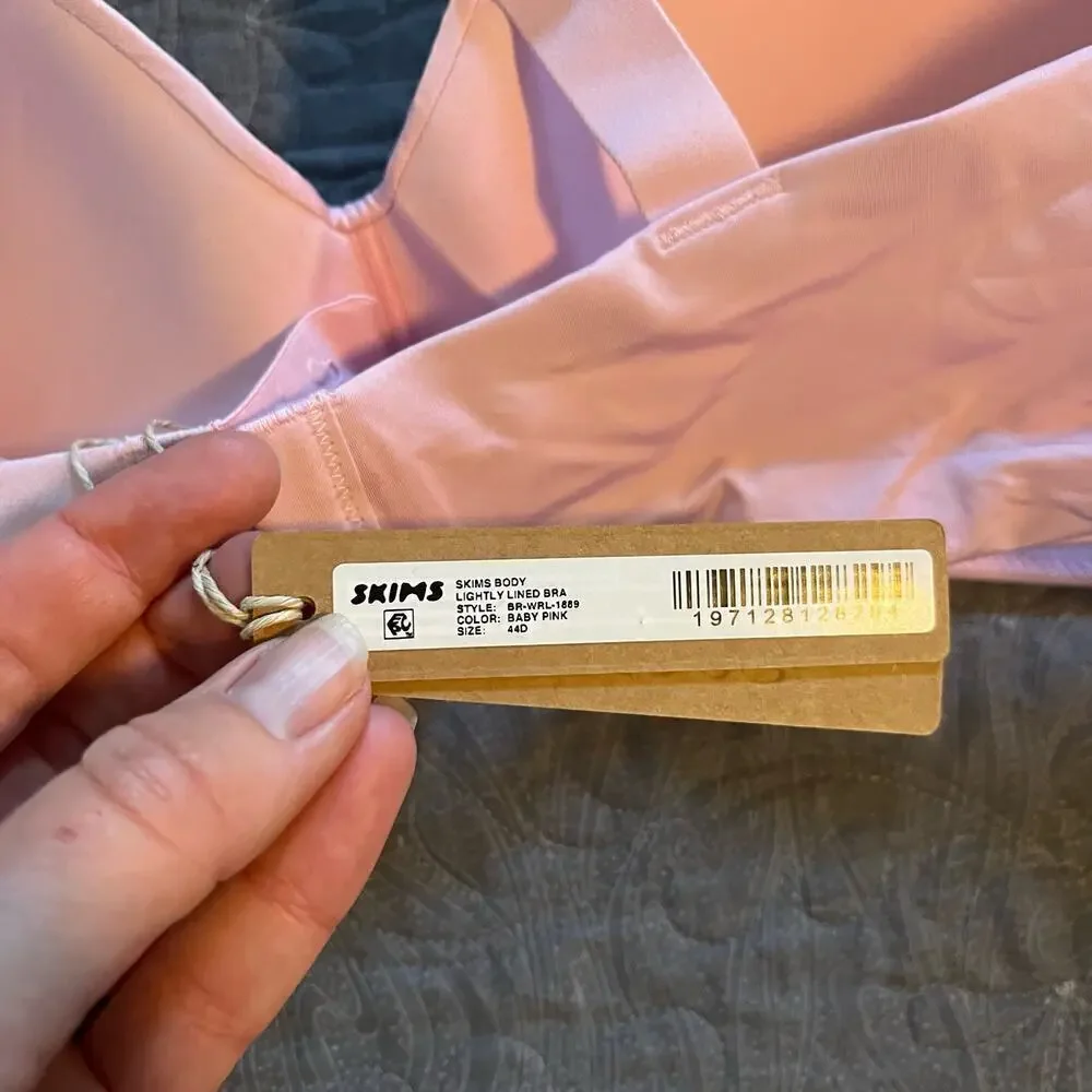 Skims Body Lightly‎ Lined Bra Baby Pink 44D NWT - Picture 3 of 9